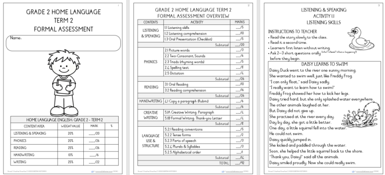 (2026) Grade 2 Home Language Term 2 Assessment - My Klaskamer