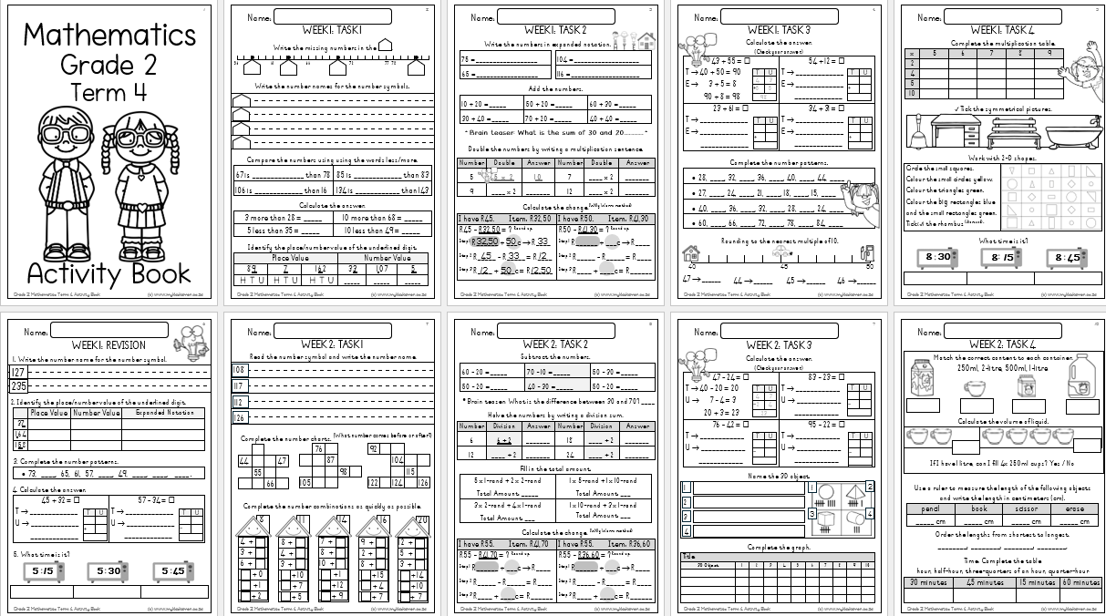Grade 2 Mathematics Activity Book Term 4 - My Klaskamer