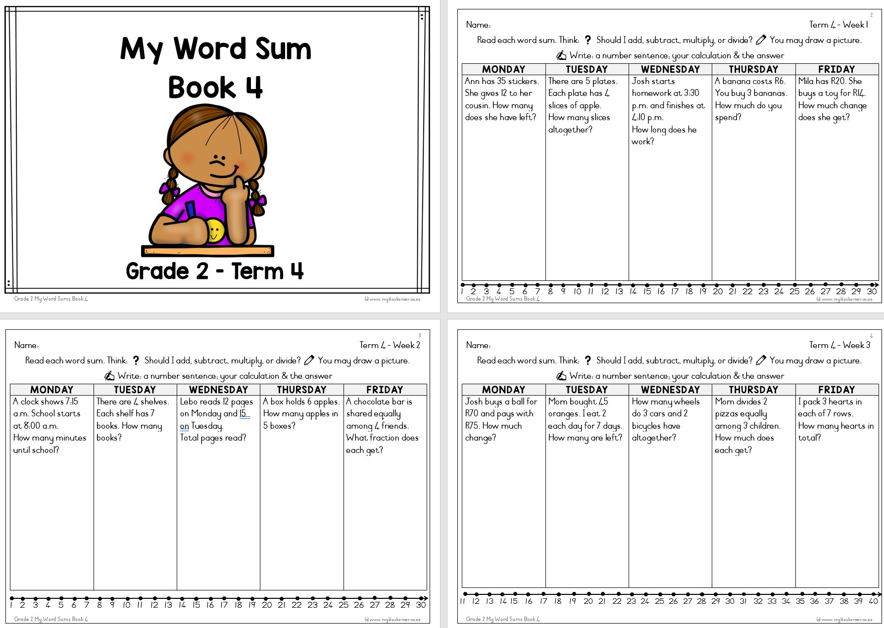 Grade 2 My Word Sums Book 4 - Image 2
