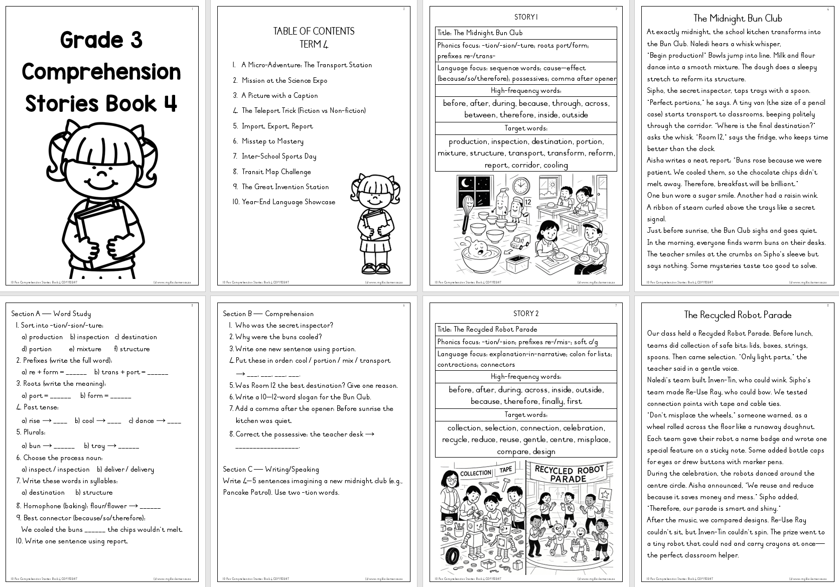 Grade 3 Comprehension Stories Book 4 - Image 2