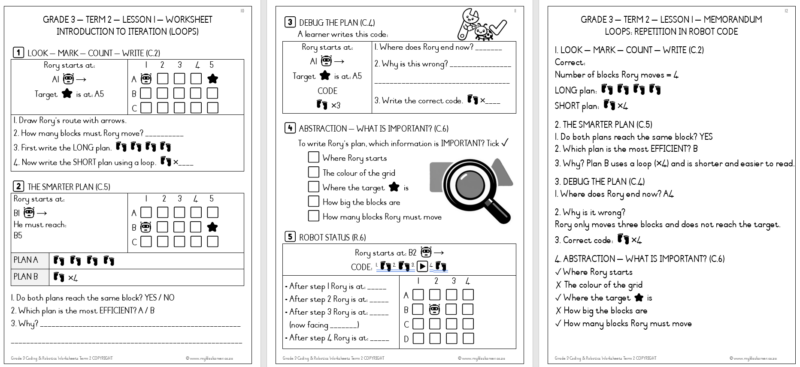 Grade 3 Coding & Robotics Lesson Planning Term 2 - My Klaskamer