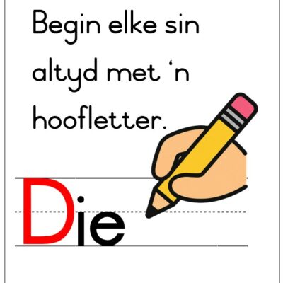 Plakkaat: Skryf 'n sin/Poster: Write a sentence